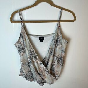 free press Splattered Cross V-neck Tank Top Size S